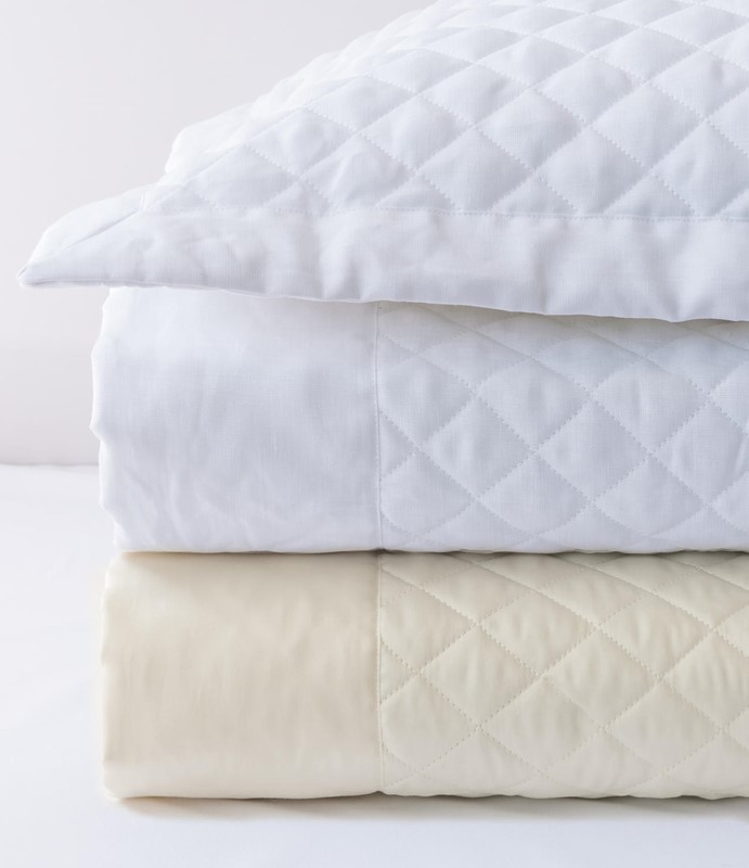 Simply Sateen SIMPLY SATEEN Queen quilted coverlet white 1000299