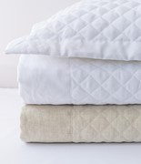 Hudson Linen HUDSON LINEN King quilted coverlet white 1000354 View 4